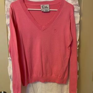 Lilly Pulitzer v neck pink sweater
